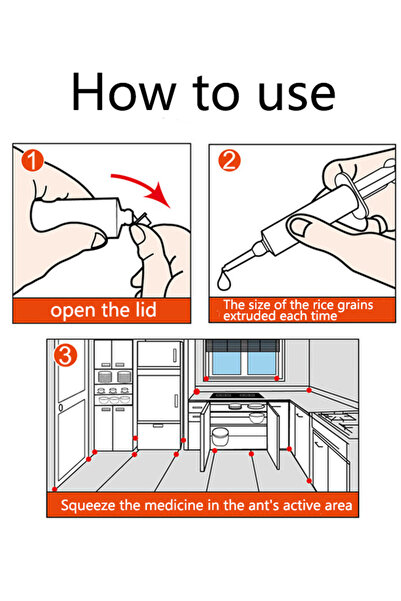 DMYRDH 10g Effective Ant Killer Gel Baits Trap for Household Use Indoor Killing Red Black and Yellow Ants