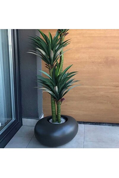 KastaSaksı Gravel Saksı 50x40 Fiberglass El Yapımı Canlı Bitki Uyumlu