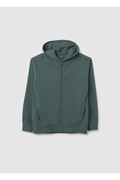 Ovs Boy's green pure cotton sweatshirt regular fit