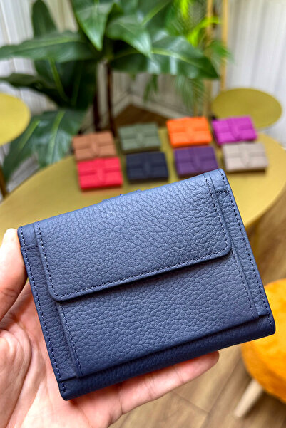 CüzCan Lily Lacivert Справжня шкіра Жіночий гаманець Вишуканий, елегантний і практичний