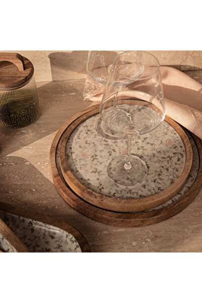 Chakra Carina Sunum Tabağı 30cm Natural