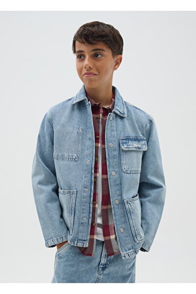 Ovs جاكيت جينز بقصة عادية للأولاد