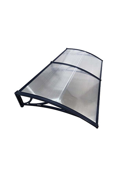 MAPROFI Copertina de usa 240x60cm marchiza adapost acoperis Negru- Transparent