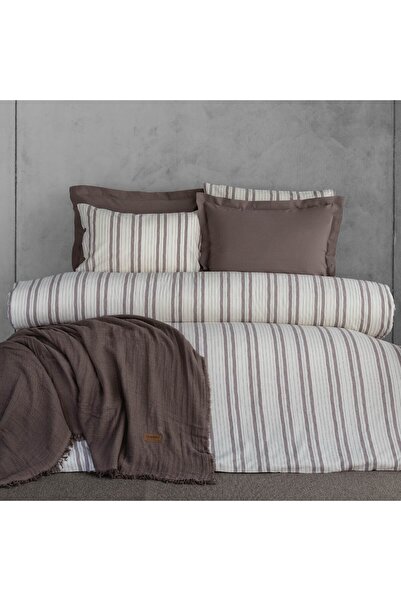 Dantela Linea Duvet Cover & Bedspread Set - Beige