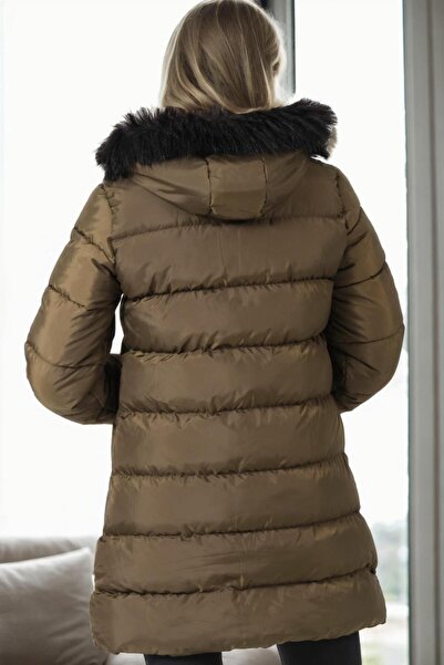 Dewberry Z9759 Coat-Khaki
