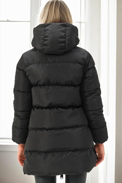 Dewberry Z6773 Coat-Black-1