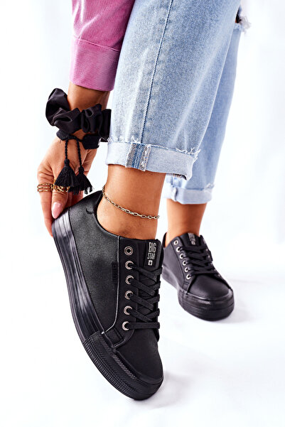 Big Star Shoes Women's sneakers on a platform Big Star II274345 Black 37