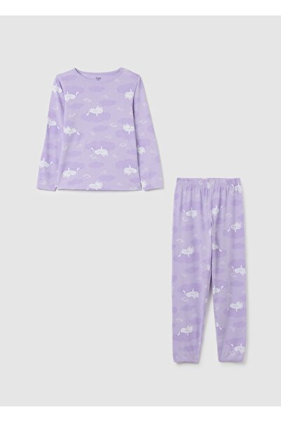 Ovs Girls' pure cotton purple pyjamas
