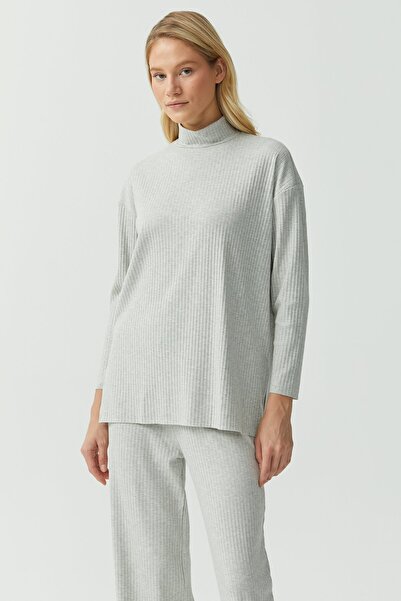 PAULMARK ψηλός λαιμός κοτλέ Μπλούζα