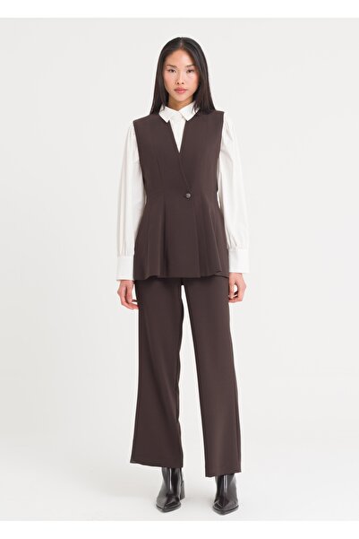 Armağan Vestă cu nasturi peplum