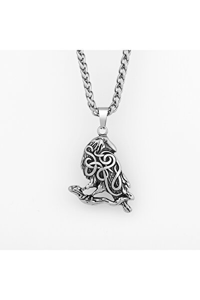 Viking Nordic Mythology Raven Tree of Life S+ Quality 316L Stainless Steel Non-Tarnish Necklace