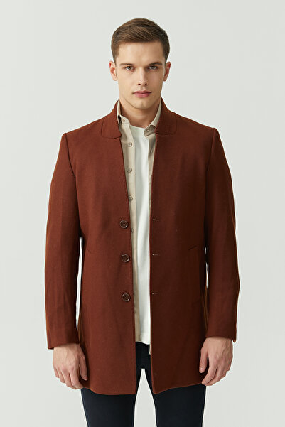 PAULMARK Men's Classic Cut Buttoned Coat