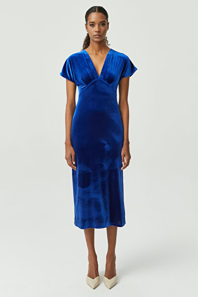 PAULMARK Жіноче V-подібне оксамитове плаття