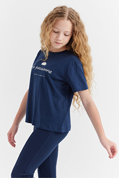 PAULMARK Tricou cu detaliu imprimat pentru fetiță