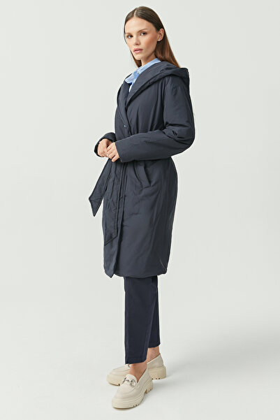 PAULMARK Γυναικείο παλτό με κουκούλα