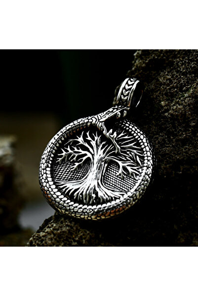 Viking Nordic Mythology Raven Tree of Life S+ Quality 316L Stainless Steel Non-Tarnish Necklace