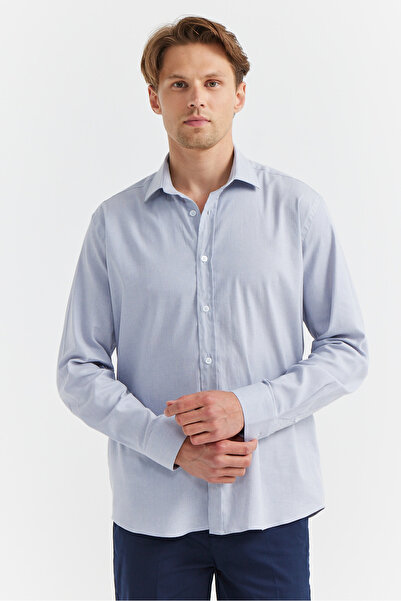 PAULMARK Ανδρικό πουκάμισο από γαμπαρντίνα κανονικού τύπου