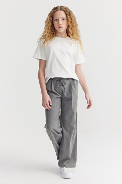 PAULMARK Girl's double waist detailed tie-up pants