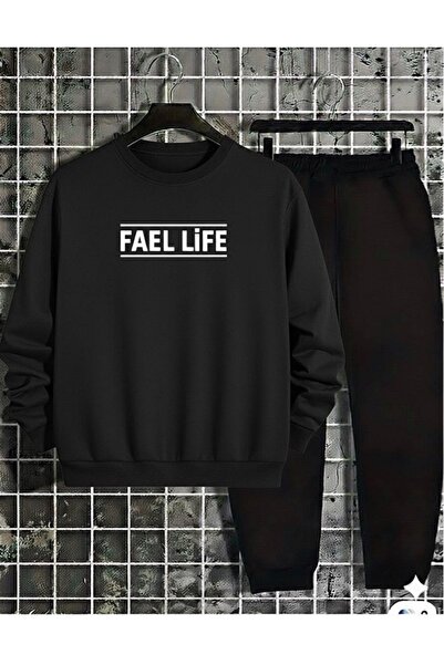 FAEL LİFE SET UNISEX CU IMPRIMEU PENTRU FETE/BIȚI, BLUZĂ ȘI PANTALONI