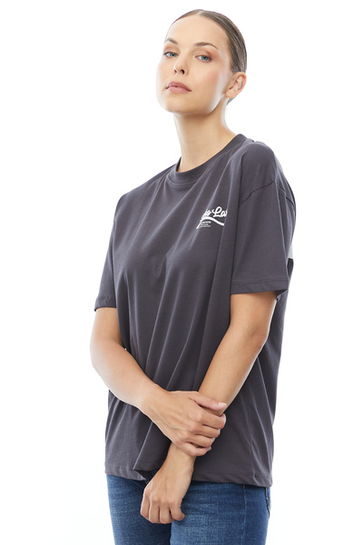 PAULMARK Μπλουζάκι Coffee Printed Oversize