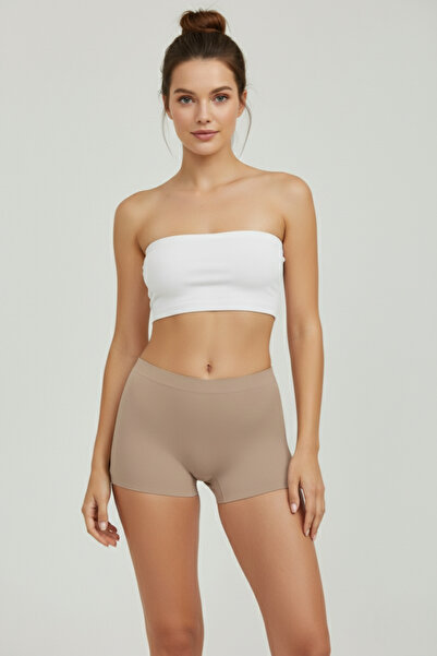 PAMORA Γυναικεία εφέ σύσφιξης Μη Σημαντικά Συνδεμένα Είδη Μπόξερ 4-συσκευασία – Μαύρο, Λευκό, Μαύρισμα, Ξηρό Ροζ