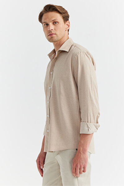 PAULMARK Ανδρικό πουκάμισο από γαμπαρντίνα κανονικού τύπου