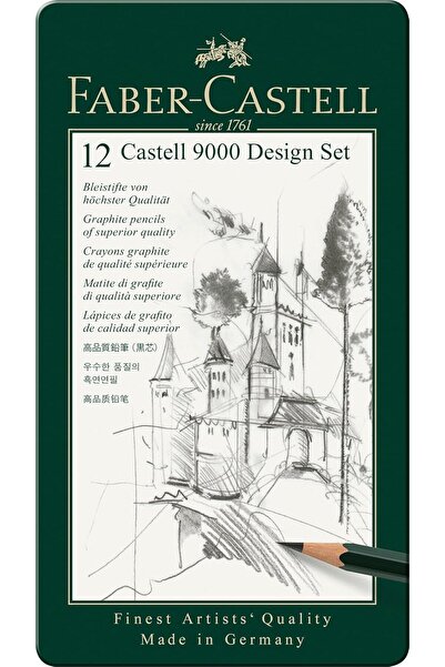 Generic Faber-Castell 9000 Drawing Pencil Set, 12 Pieces