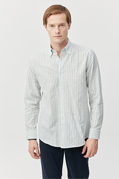 PAULMARK Ανδρικό χαλαρό πουκάμισο με ρίγες