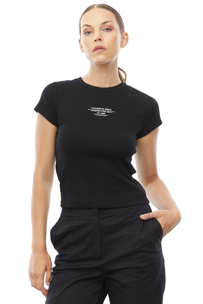 PAULMARK Γυναικείο μίνιμαλ κορμάκι με γράμματα