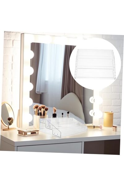 Slasa Display Stand for Doll Figures Clear Organizer Rack for Toys Cosmetics 30x24x10 cm