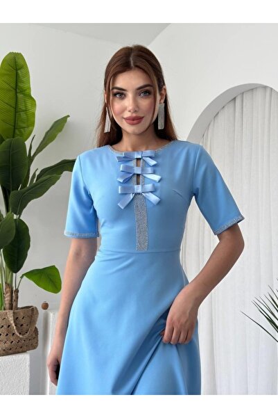 Modayakamoz Rochie cu fundă cu pietre Wera