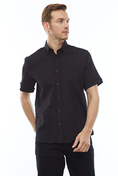 PAULMARK Button-Down Collar Short Sleeve Shirt