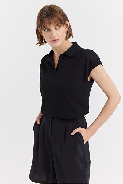 PAULMARK تي شيرت نسائي تريكو برقبة بولو