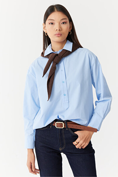 PAULMARK قميص نسائي نصف بلاكيت