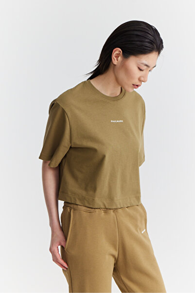 PAULMARK Women's Letter Print Short T-Shirt