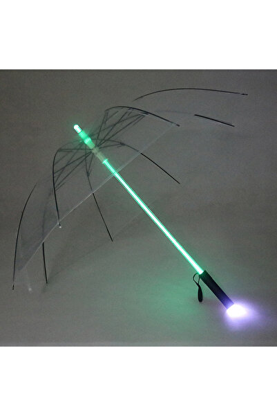 HALAMODO Clear LED Umbrella with Flashlight