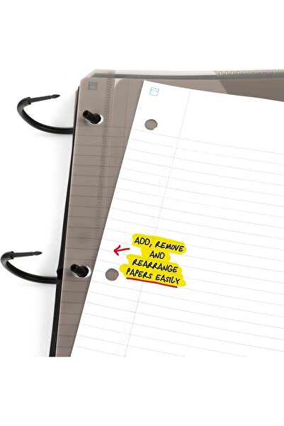 Generic Five Star Flex Hybrid 1-inch (2.5 cm) 3-Ring Binder with Tabs and Notebook, Fire Red (29328AB2)