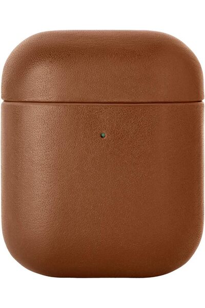Native Union CLASSIC Leather AirPods Case (Tan) - Italian Leather, Drop-Proof, Wireless Charging