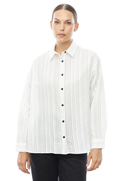 PAULMARK Γυναικείο πουκάμισο με σχέδιο oversized γραμμών