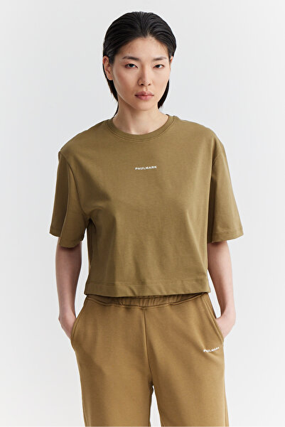 PAULMARK Women's Letter Print Short T-Shirt