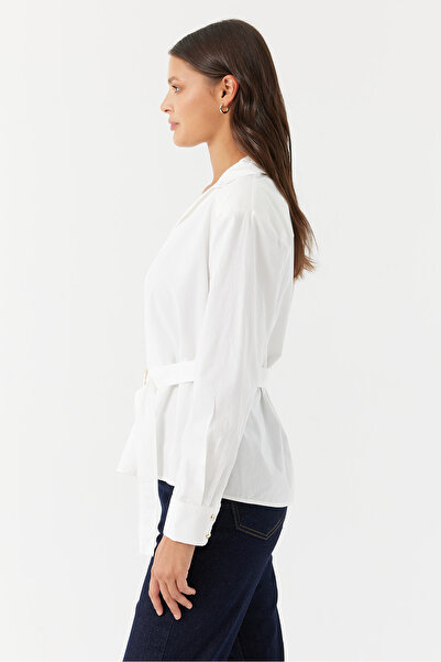 PAULMARK Γυναικείο πουκάμισο με ζώνη