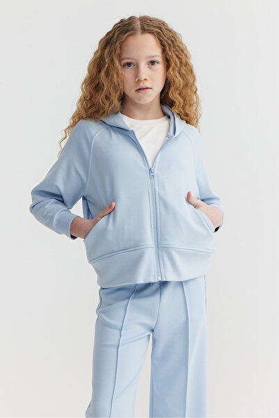 PAULMARK Top pentru fetiță cu glugă cu textura moale