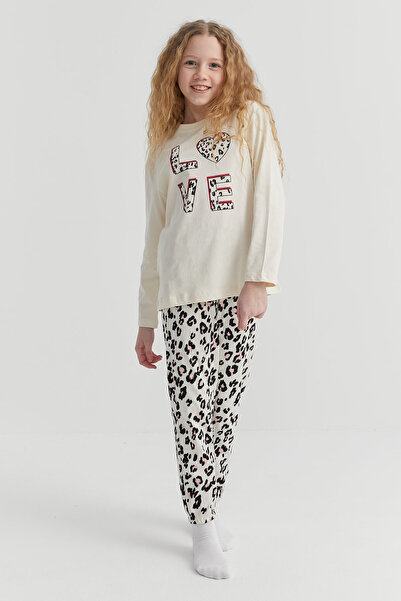 PAULMARK Σετ πιτζάμες με σχέδιο λεοπάρ για κορίτσια