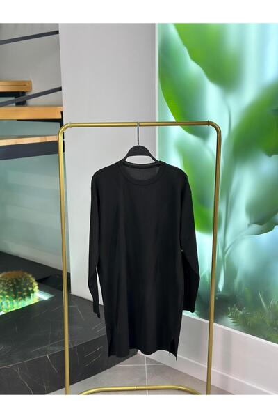 BÜRDE تونيك نسائي منقوش باللون الأسود من قماش الميرسيريزد