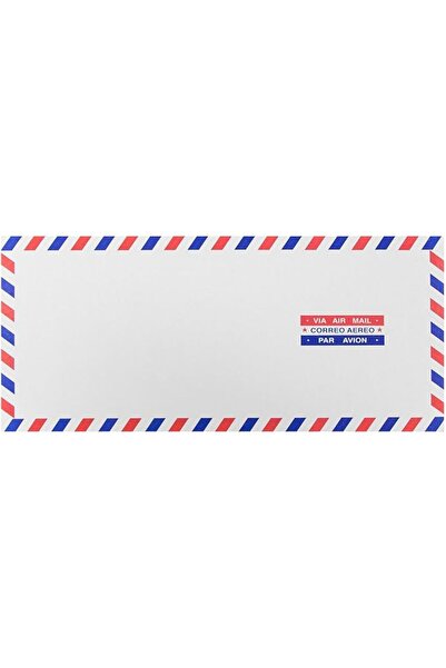 JAM Paper Airmail Envelopes #10 - 4 1/8 × 9 1/2 - White - 50 Pack