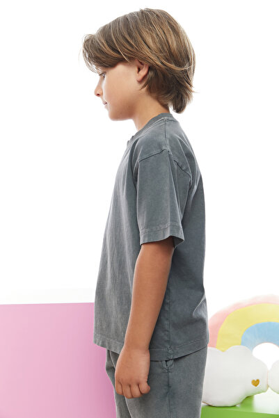 PAULMARK Boy's Vintage Detailed T-Shirt