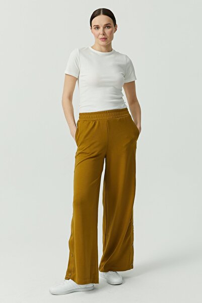 PAULMARK Women's Sweat Bottoms with Snap Buttons on the Sides