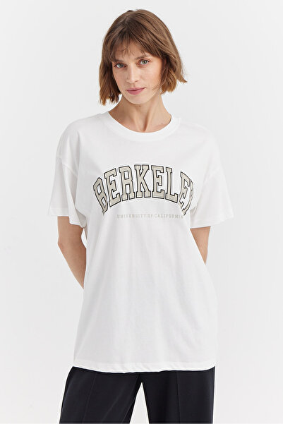 PAULMARK Γυναικείο μπλουζάκι Oversize με στάμπα