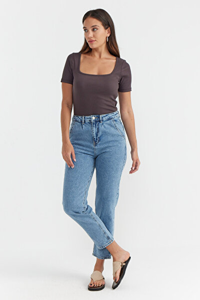 PAULMARK Blugi de damă cu talie înaltă