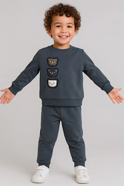 iklimix Children's Sweatshirt and Sweatpants Set - 100% Cotton